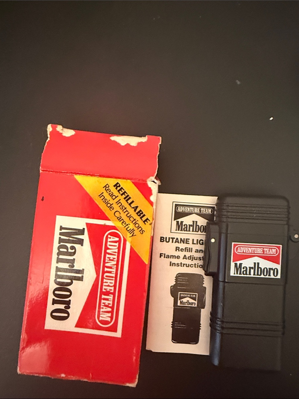 Marlboro Black Lighter with Red Box and Logo